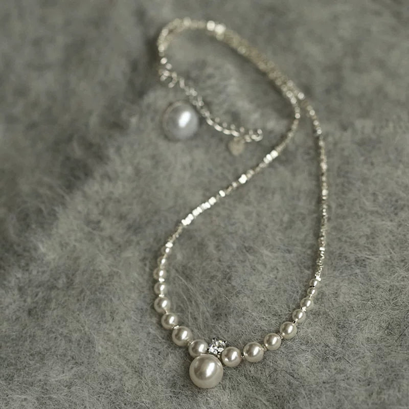 Mira Süßwasserperlen-Anhängerkette aus Sterlingsilber