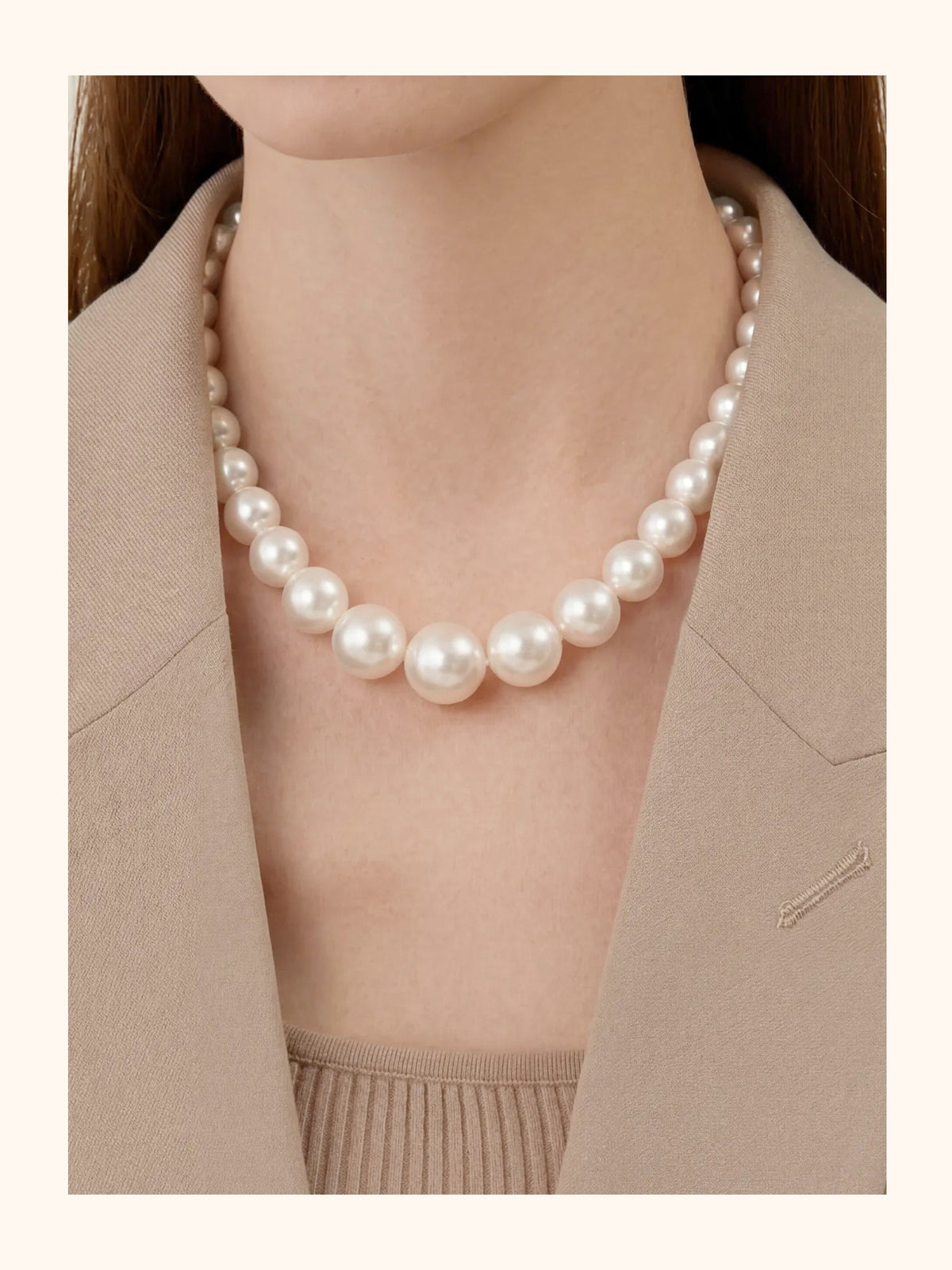 Luminous 12mm Freshwater Pearl Statement Necklace – image 8