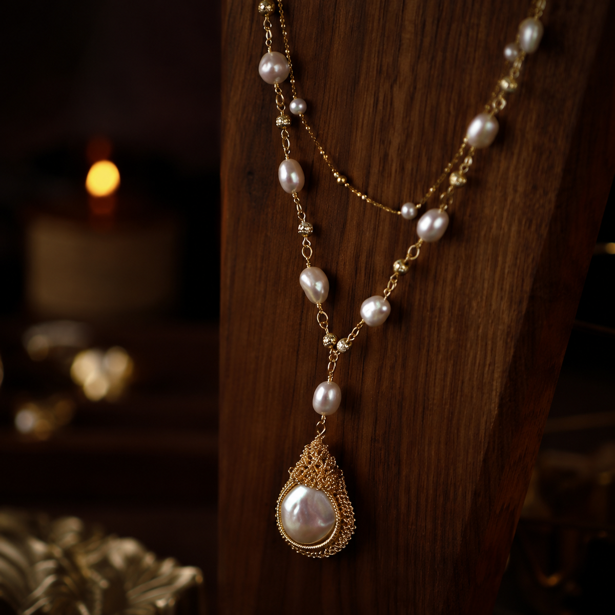 Seren 9mm Freshwater Pearl Lariat Necklace, 67cm