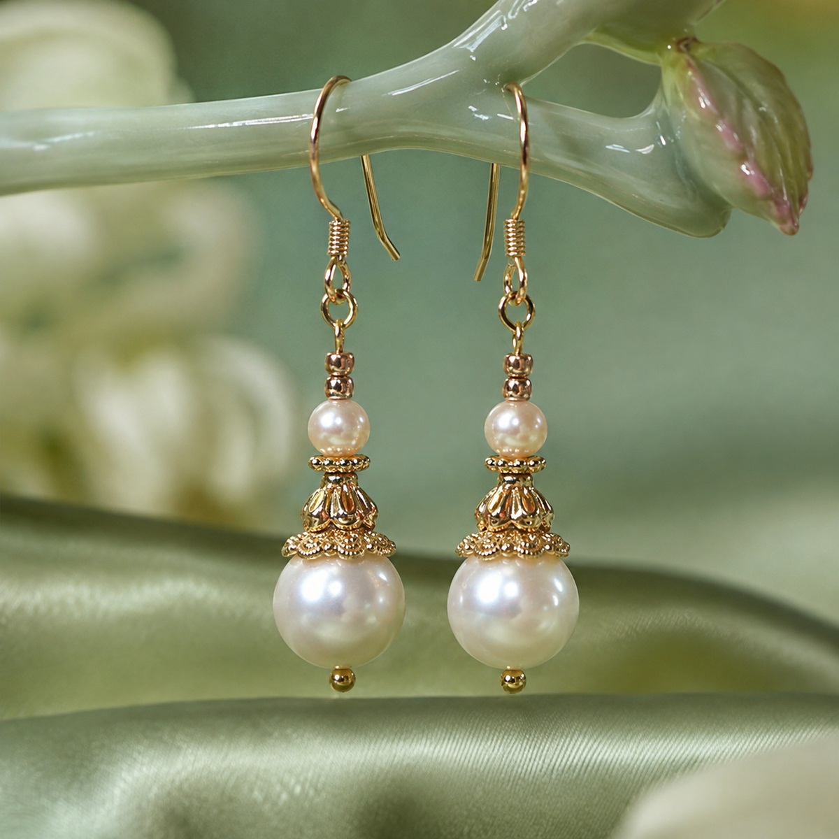 Vintage-Inspired Freshwater Pearl Drop Earrings