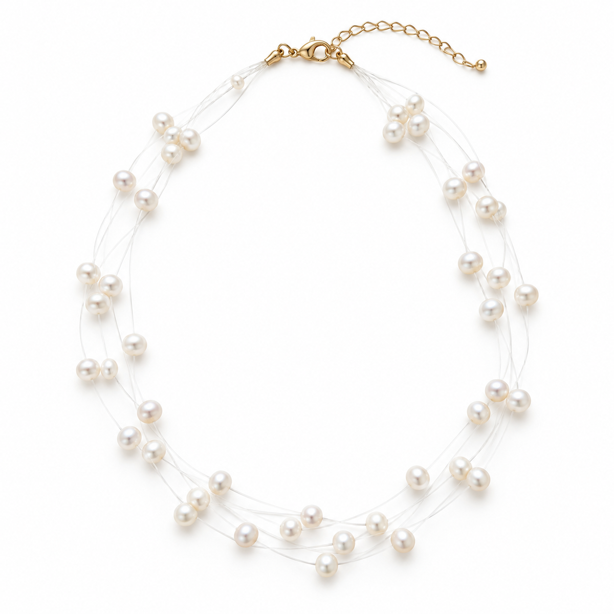 Aurora 5mm Freshwater Pearl Necklace in S925 Silver – image 5