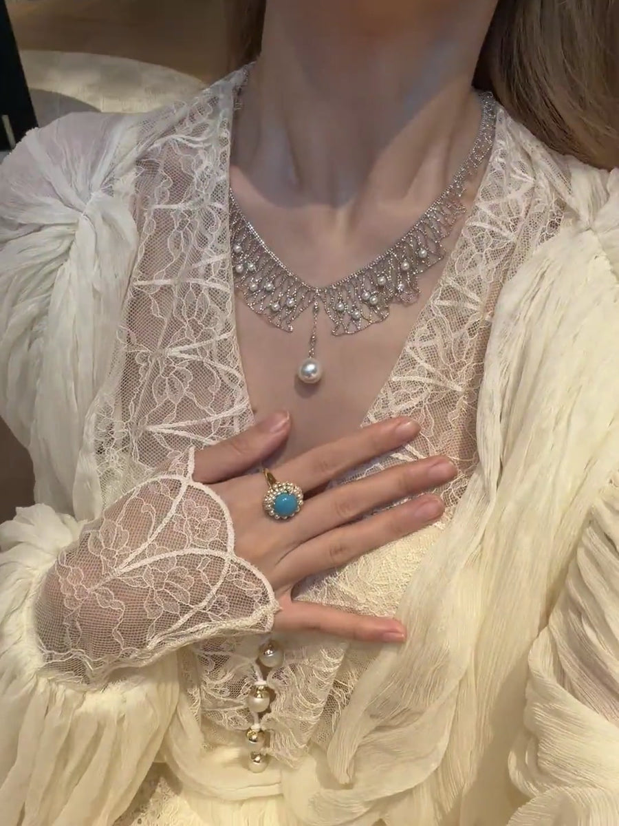 Reverie Dreamcatcher Pearl Necklace