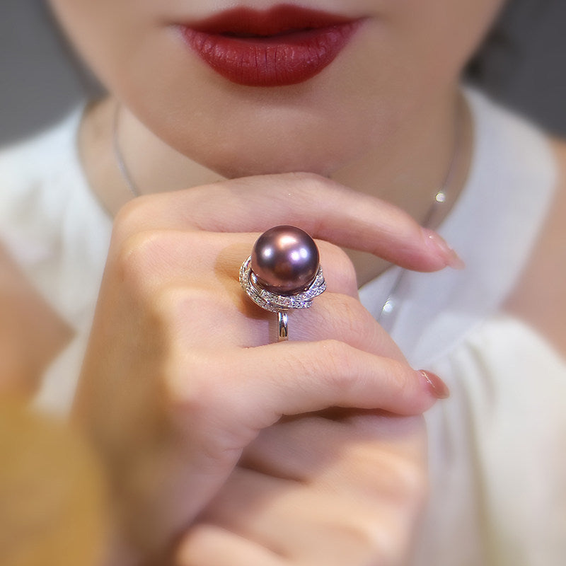 Nocturne Saltwater Pearl Statement Ring