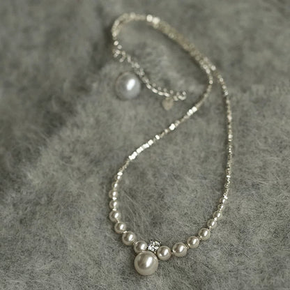 Mira Süßwasserperlen-Anhängerkette aus Sterlingsilber