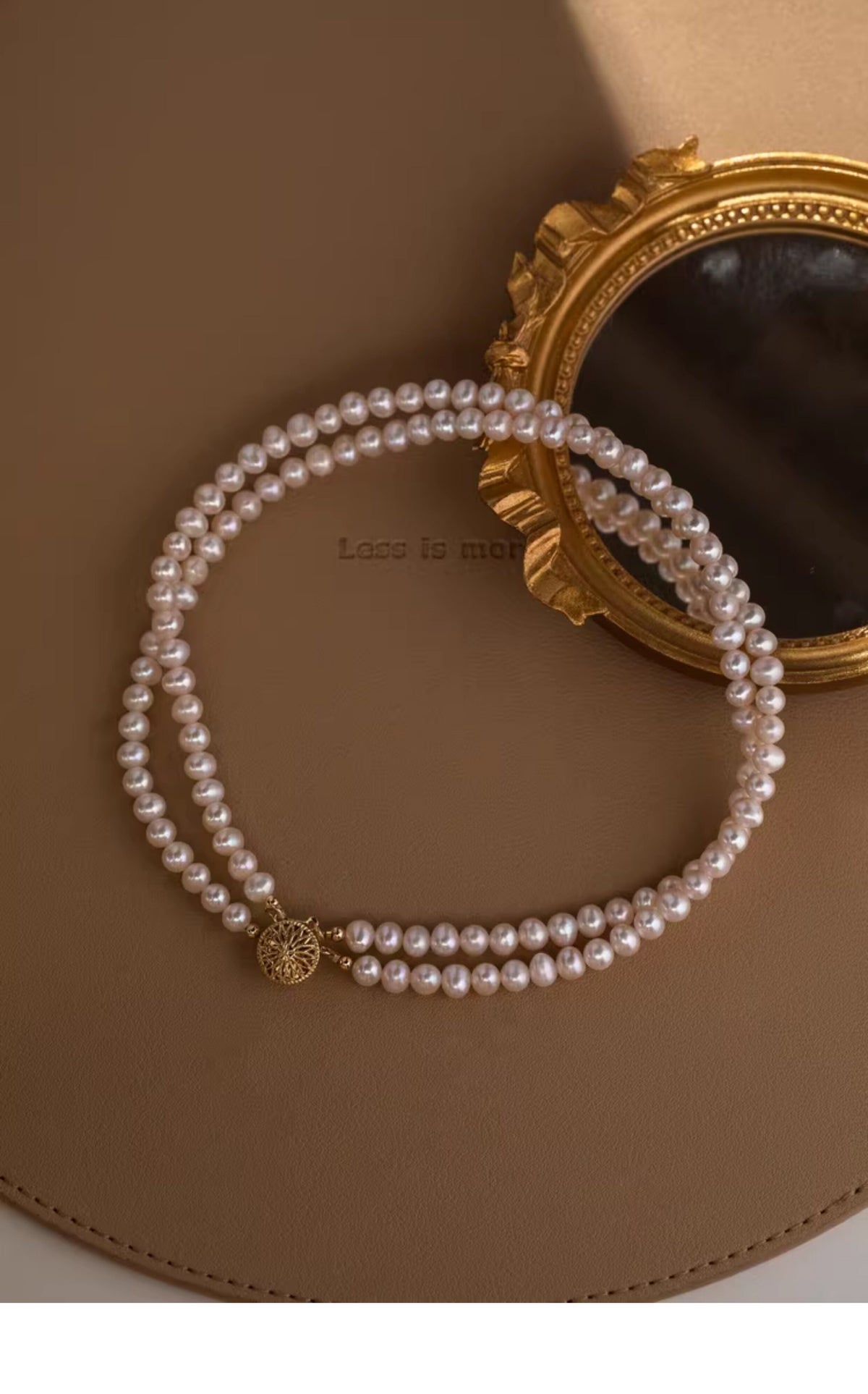 Opaline 7mm Freshwater Pearl Double-Strand Necklace in Sterling Silver