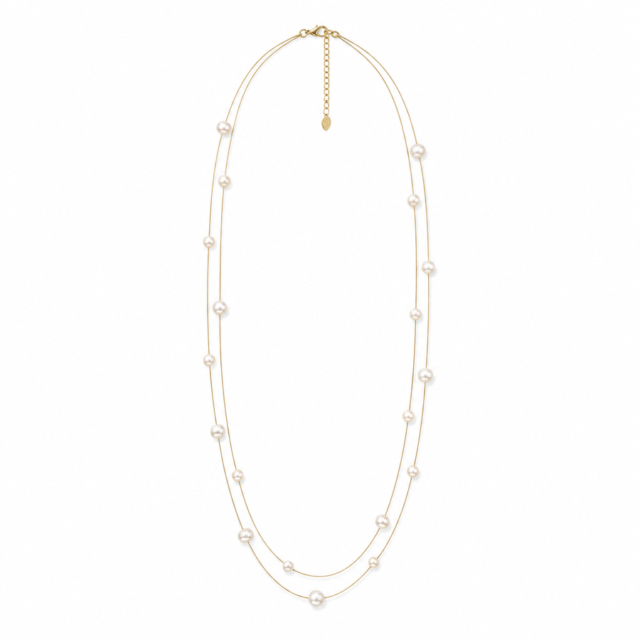 Élan 14K Gold Multi-Strand Freshwater Pearl Necklace