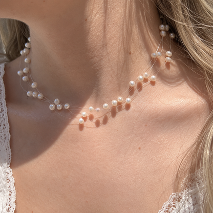 Aurora 5mm Freshwater Pearl Necklace in S925 Silver – image 1