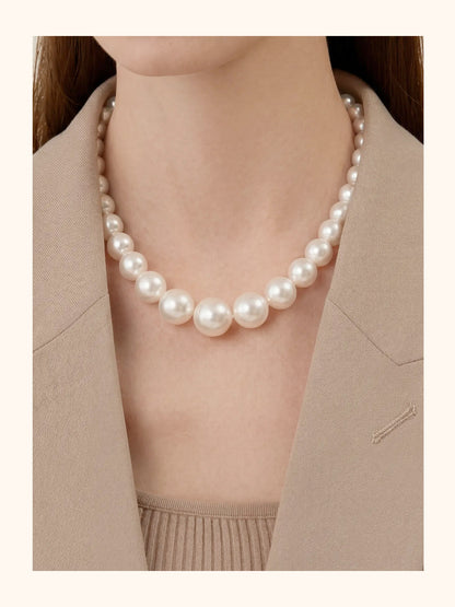 Luminous 12mm Freshwater Pearl Statement Necklace – image 8