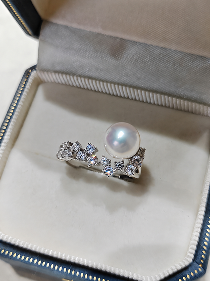 Celestial Akoya Pearl Adjustable Ring