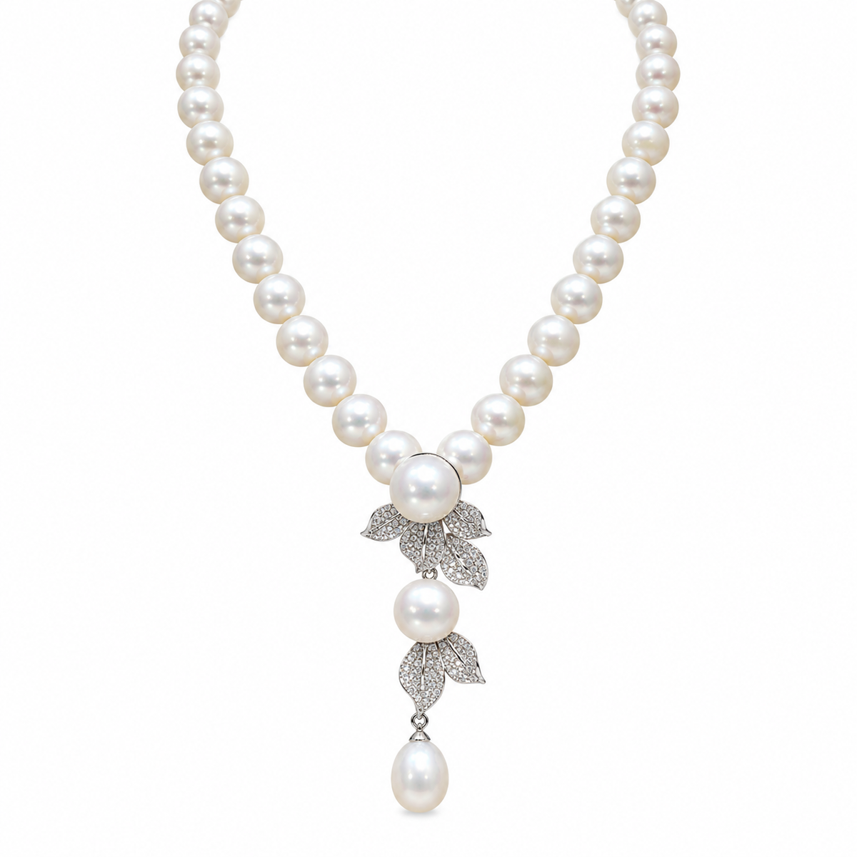 Aurora Edison 10mm Freshwater Pearl Necklace in S925 Silver – image 2
