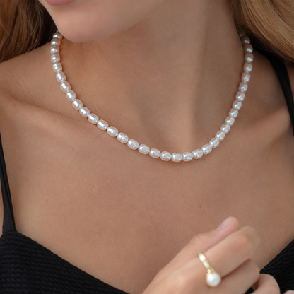 Éclat 7mm High-Lustre Freshwater Pearl Necklace