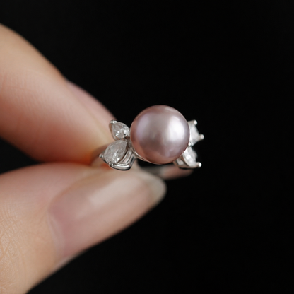 Améthyste Lavender Pearl Ring