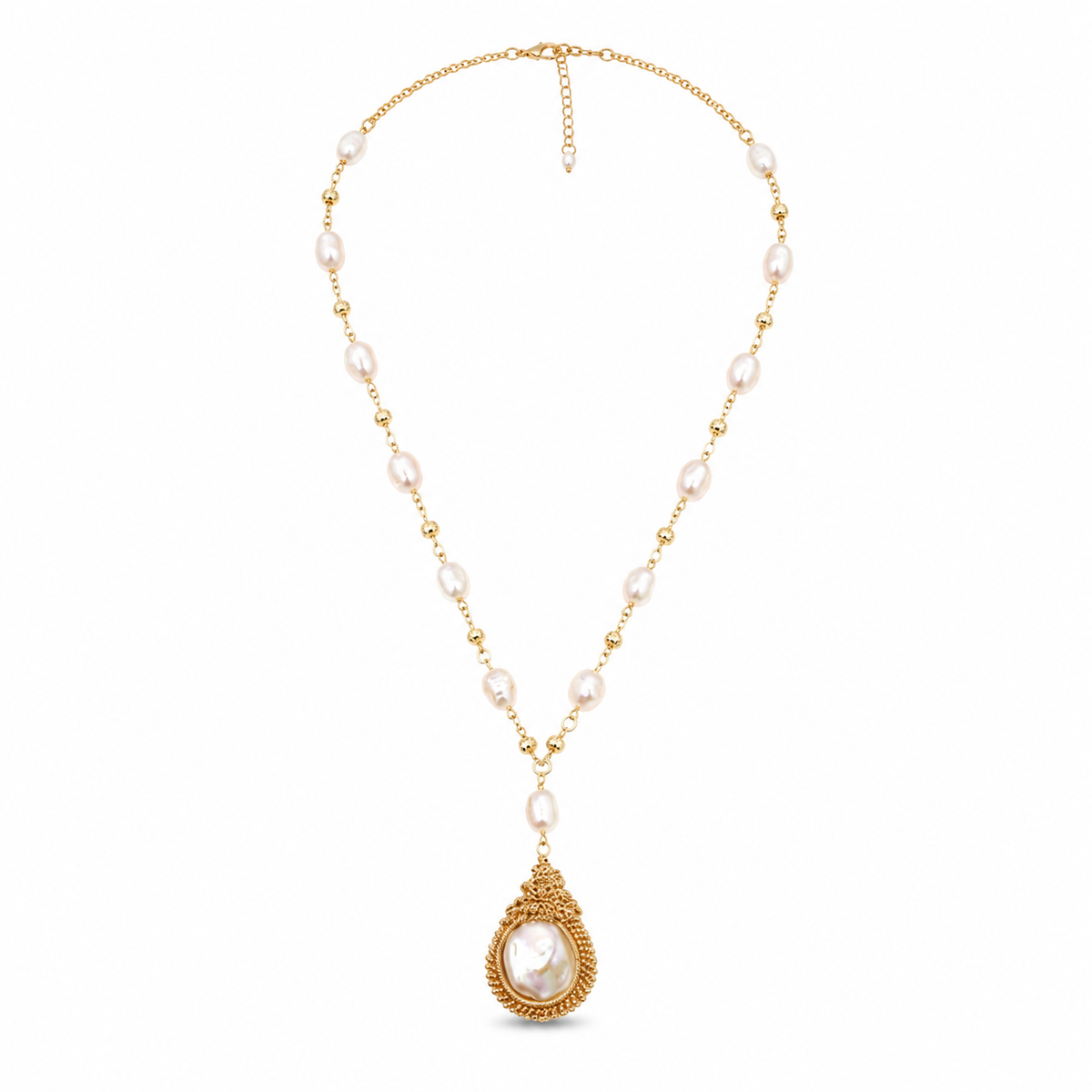 Seren 9mm Freshwater Pearl Lariat Necklace, 67cm