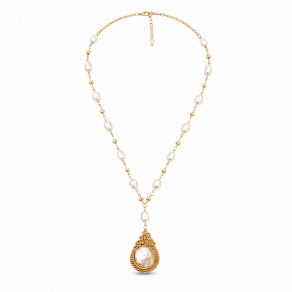 Seren 9mm Freshwater Pearl Lariat Necklace, 67cm