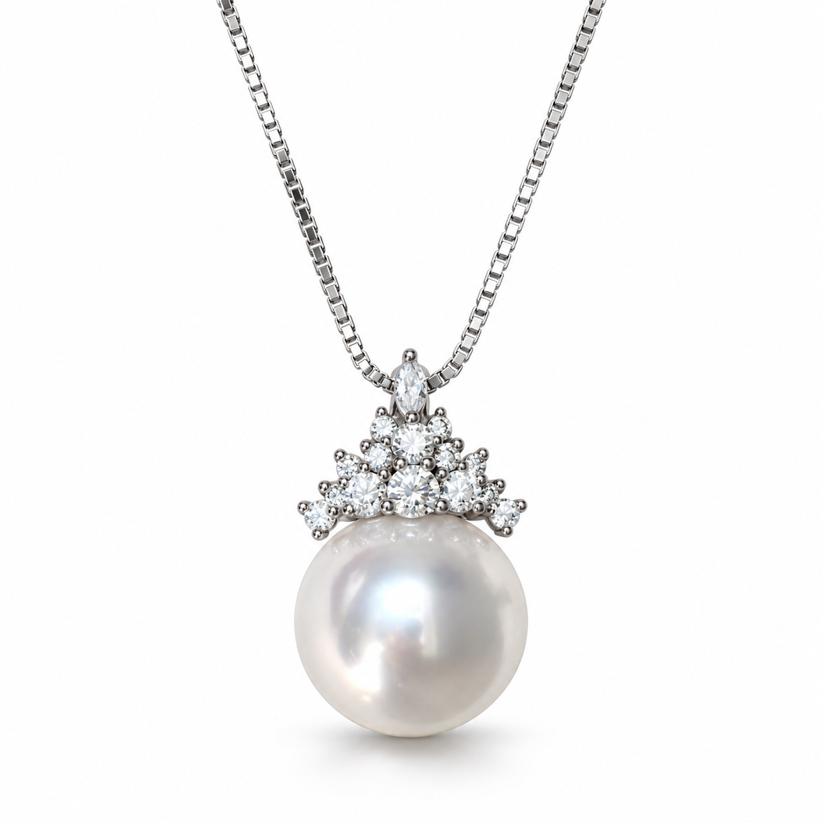 Edison 12–13mm Freshwater Pearl Necklace in S925 Silver – image 1