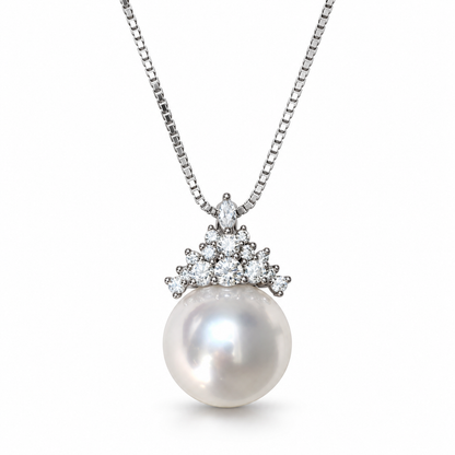 Edison 12–13mm Freshwater Pearl Necklace in S925 Silver – image 1