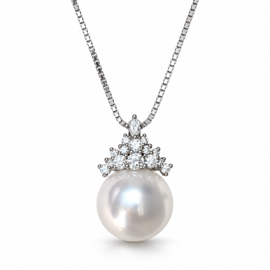 Edison 12–13mm Freshwater Pearl Necklace in S925 Silver – image 1
