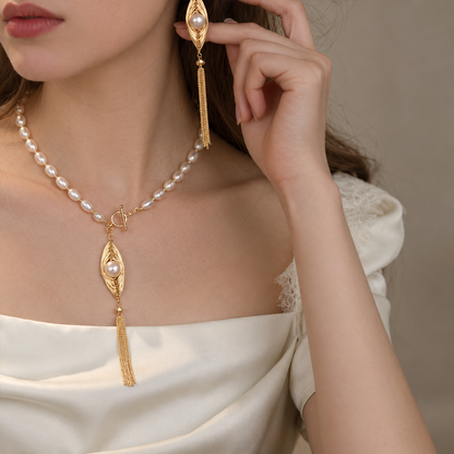 6mm Freshwater Pearl Necklace in 14K Gold – image 2