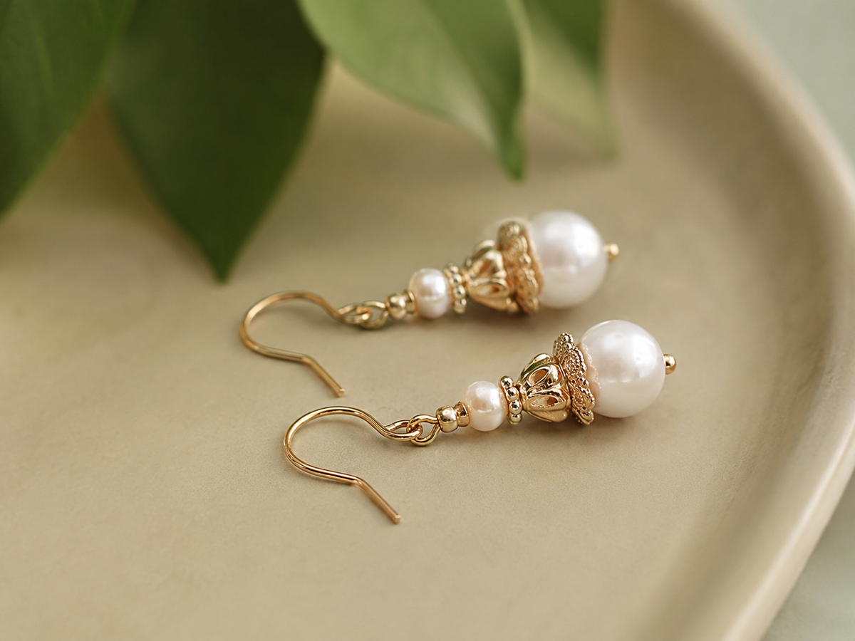 Vintage-Inspired Freshwater Pearl Drop Earrings
