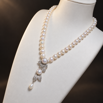 Aurora Edison 10mm Freshwater Pearl Necklace in S925 Silver – image 3