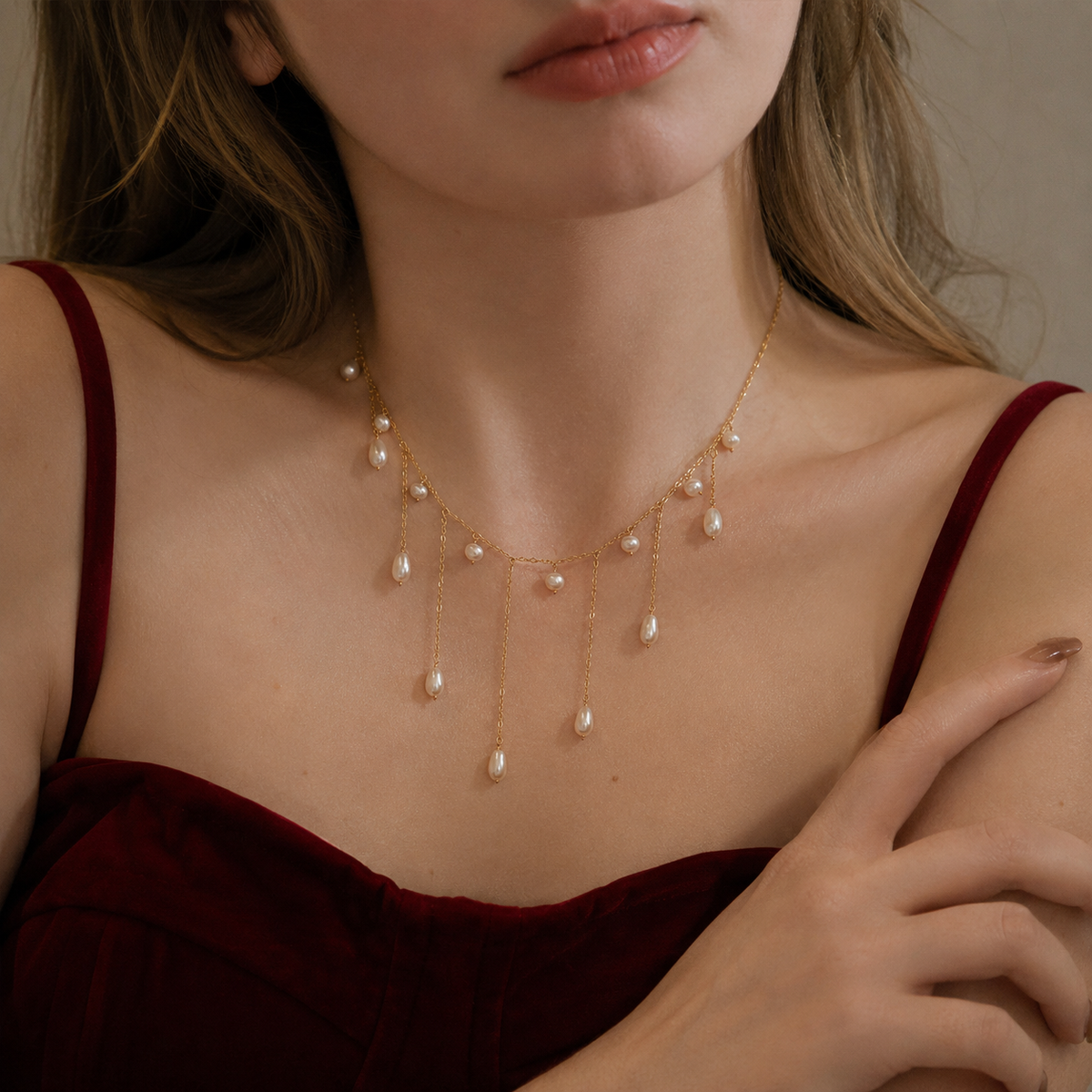 5mm Freshwater Pearl Pendant Necklace in 14K Gold – image 1