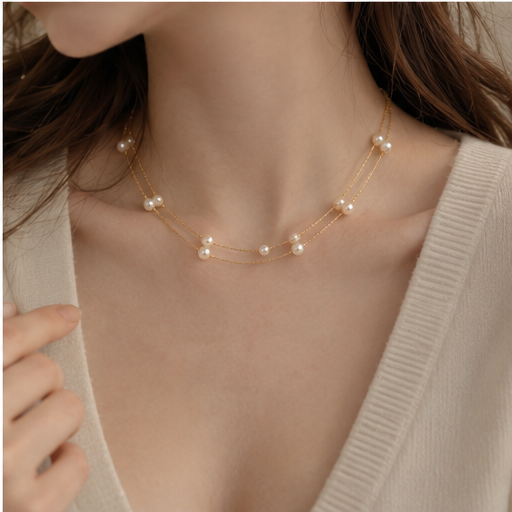 Élan 14K Gold Multi-Strand Freshwater Pearl Necklace