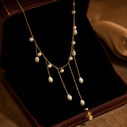 5mm Freshwater Pearl Pendant Necklace in 14K Gold – image 2