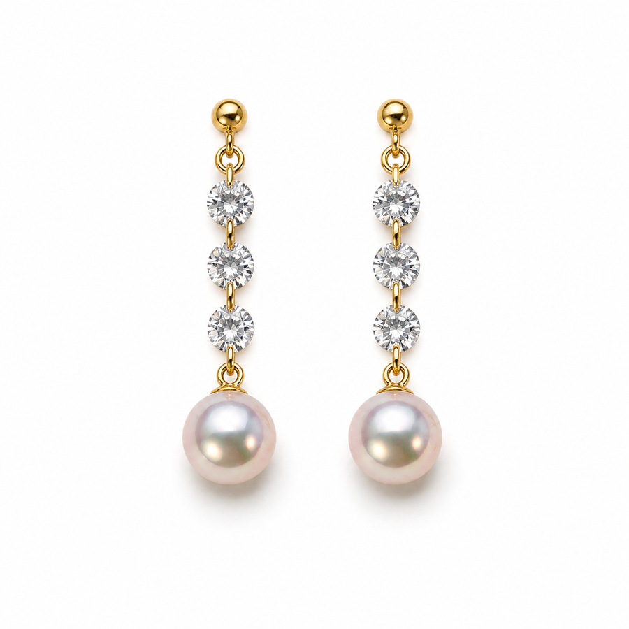 Aurelia Akoya Pearl Drop Earrings