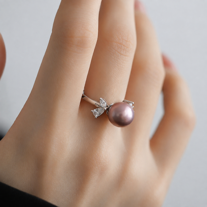 Améthyste Lavender Pearl Ring