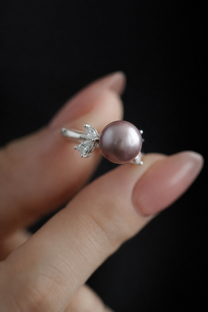 Améthyste Lavender Pearl Ring
