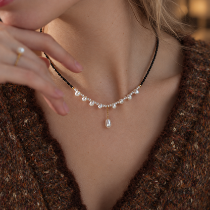 Aurora 7–8mm Freshwater Pearl Necklace in S925 Silver – image 3