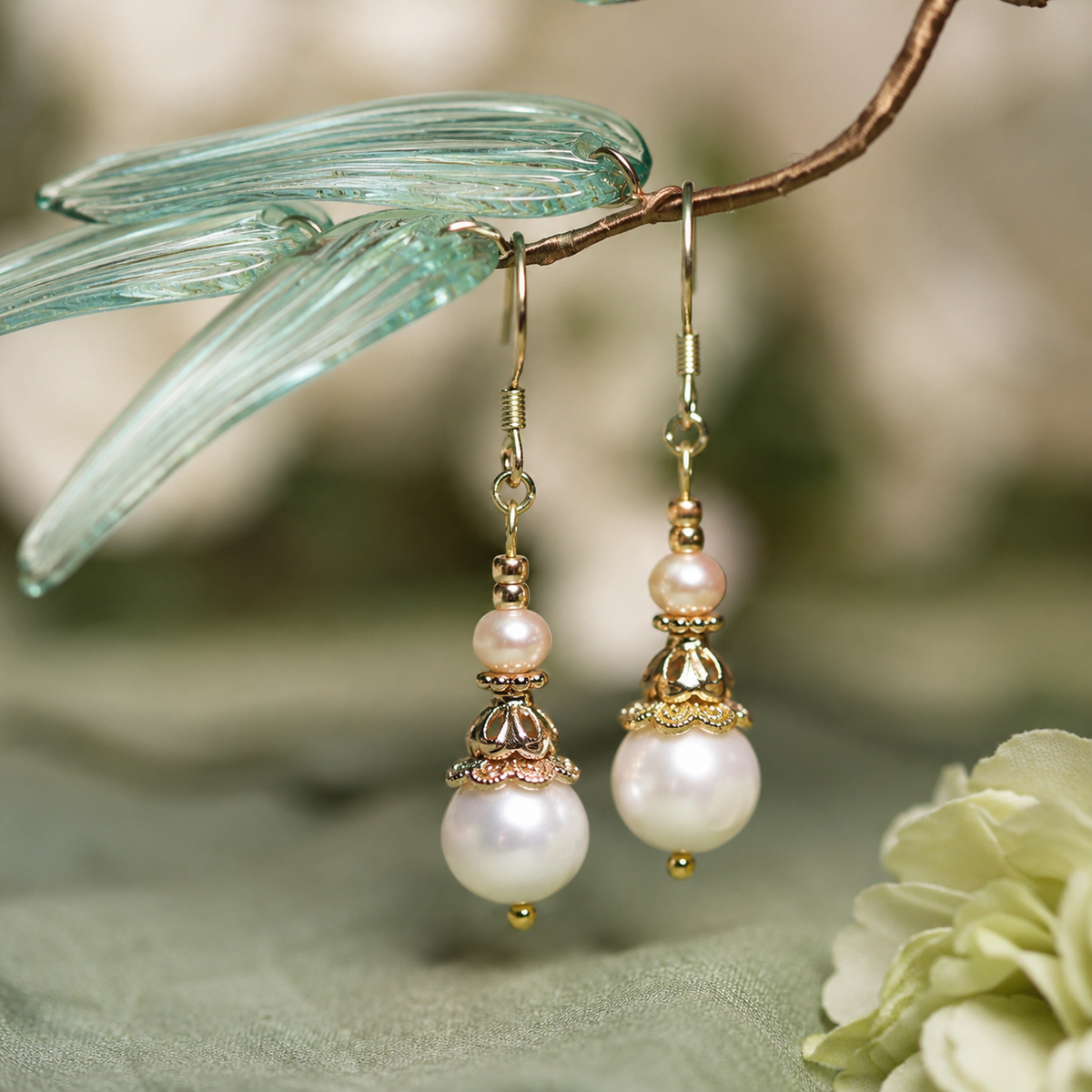 Vintage-Inspired Freshwater Pearl Drop Earrings