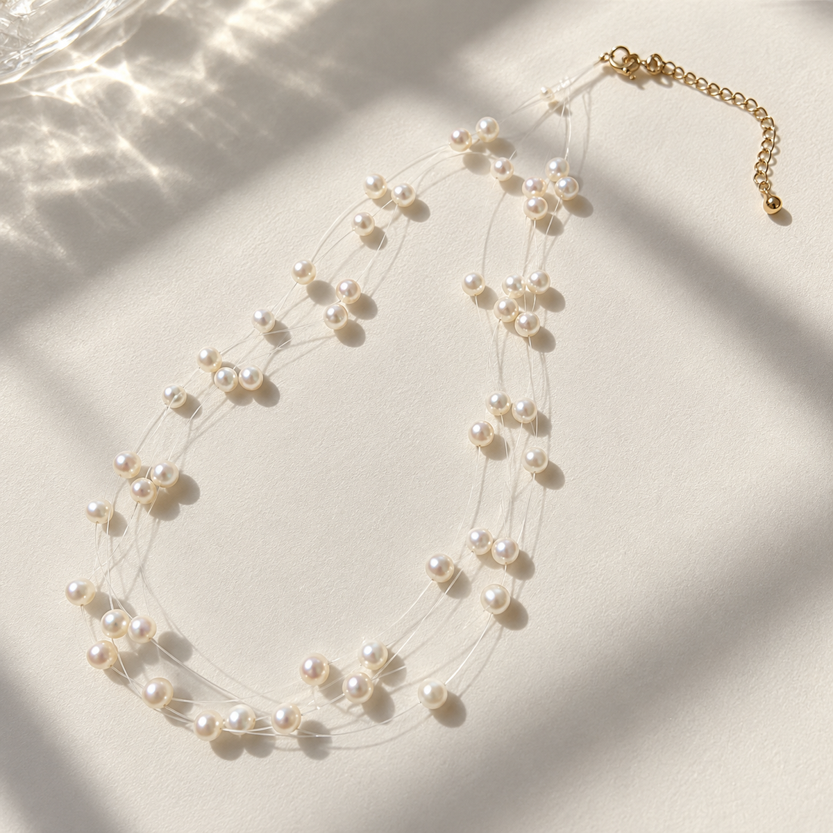Aurora 5mm Freshwater Pearl Necklace in S925 Silver – image 3