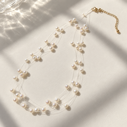 Aurora 5mm Freshwater Pearl Necklace in S925 Silver – image 3
