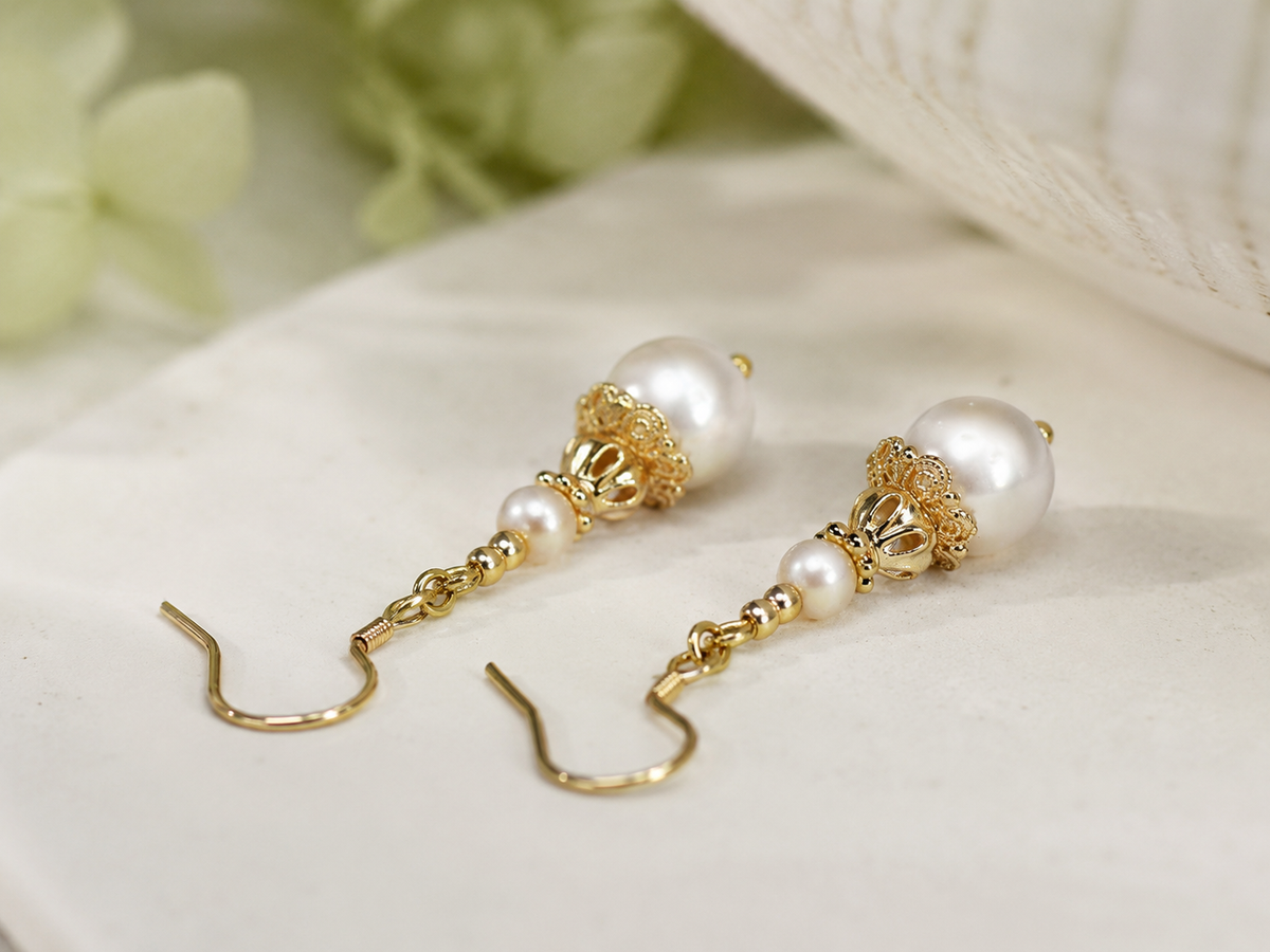 Vintage-Inspired Freshwater Pearl Drop Earrings