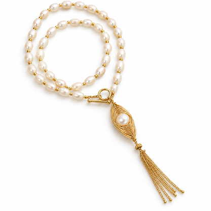 6mm Freshwater Pearl Necklace in 14K Gold – image 3