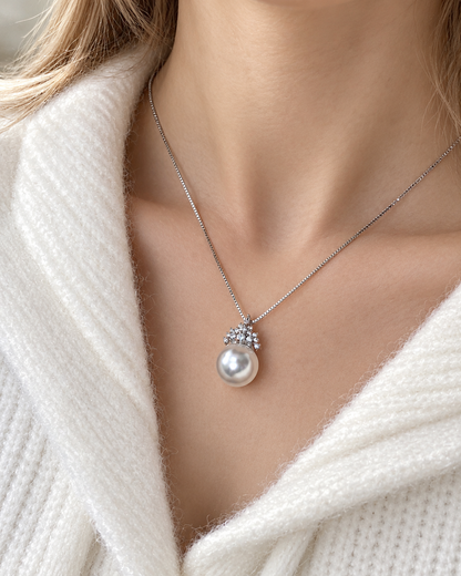 Edison 12–13mm Freshwater Pearl Necklace in S925 Silver – image 5
