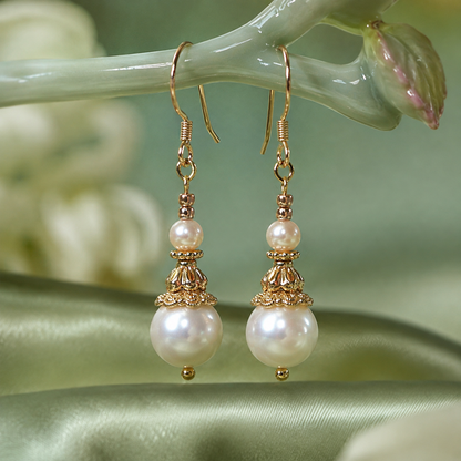 Vintage-Inspired Freshwater Pearl Drop Earrings