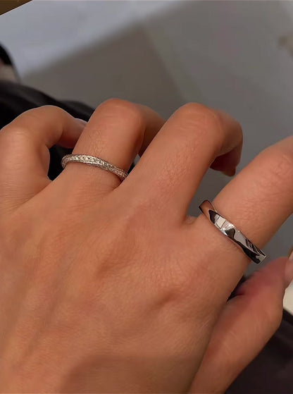 Styled view of lab-grown diamond matching couple wedding ring set for civil weddings