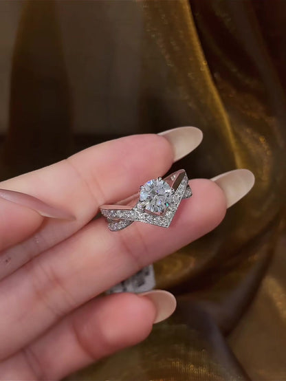 Styled view of lab-grown diamond heart statement ring for romantic gifts