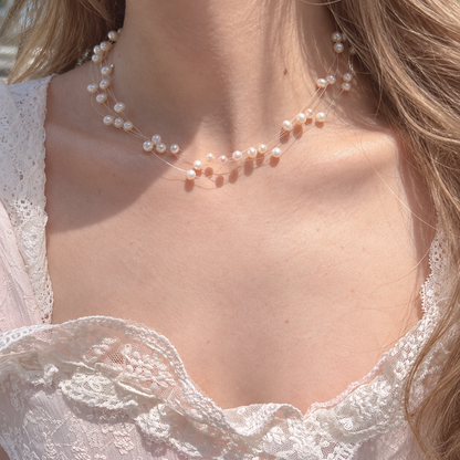 Aurora 5mm Freshwater Pearl Necklace in S925 Silver – image 4