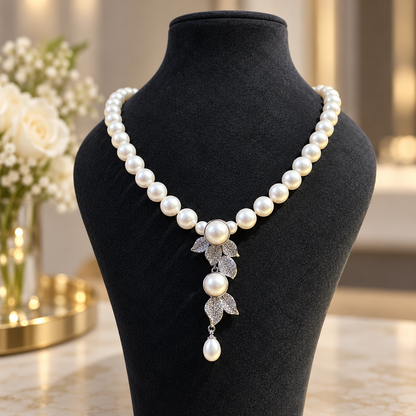 Aurora Edison 10mm Freshwater Pearl Necklace in S925 Silver – image 4