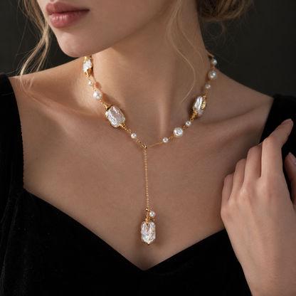 Aurora 15mm Baroque Freshwater Pearl Necklace in 14K Gold – image 4