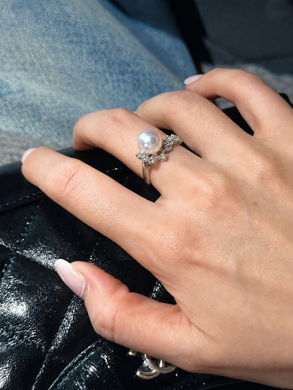 Celestial Akoya Pearl Adjustable Ring
