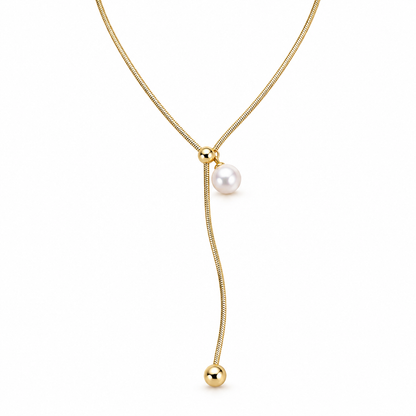 Long 10mm Freshwater Pearl Necklace in 14K Gold – image 6