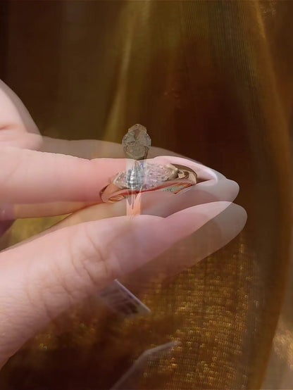 Front view of lab-grown diamond east west marquise ring for minimal proposals