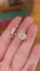 Video of lab-grown diamond oval halo bridal ring set for engagement proposals