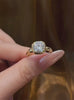 Video of lab-grown diamond cushion bezel engagement ring for modern proposals