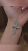 Video of lab-grown diamond cross pendant necklace for baptism gifts