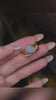 Video of lab-grown diamond pear stacking engagement ring for stylish proposals